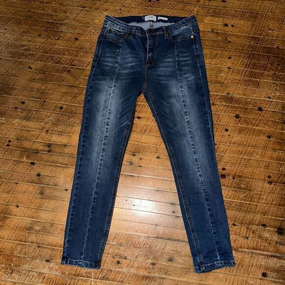 Jane distressed Princess seam 14 medium rise skinny jeans - Picture 1 of 4